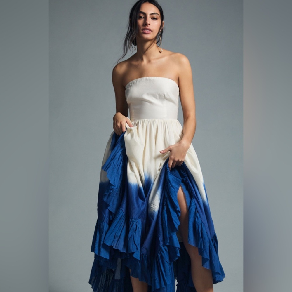 Anthropologie Samant Chauhan Dip-Dyed Maxi Dress - Picture 3 of 7